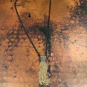 Stella & Dot Windsor Gold Fringe Tassel Necklace